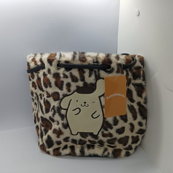 Pompompurin fur drawstring bag - Picture 4 of 10